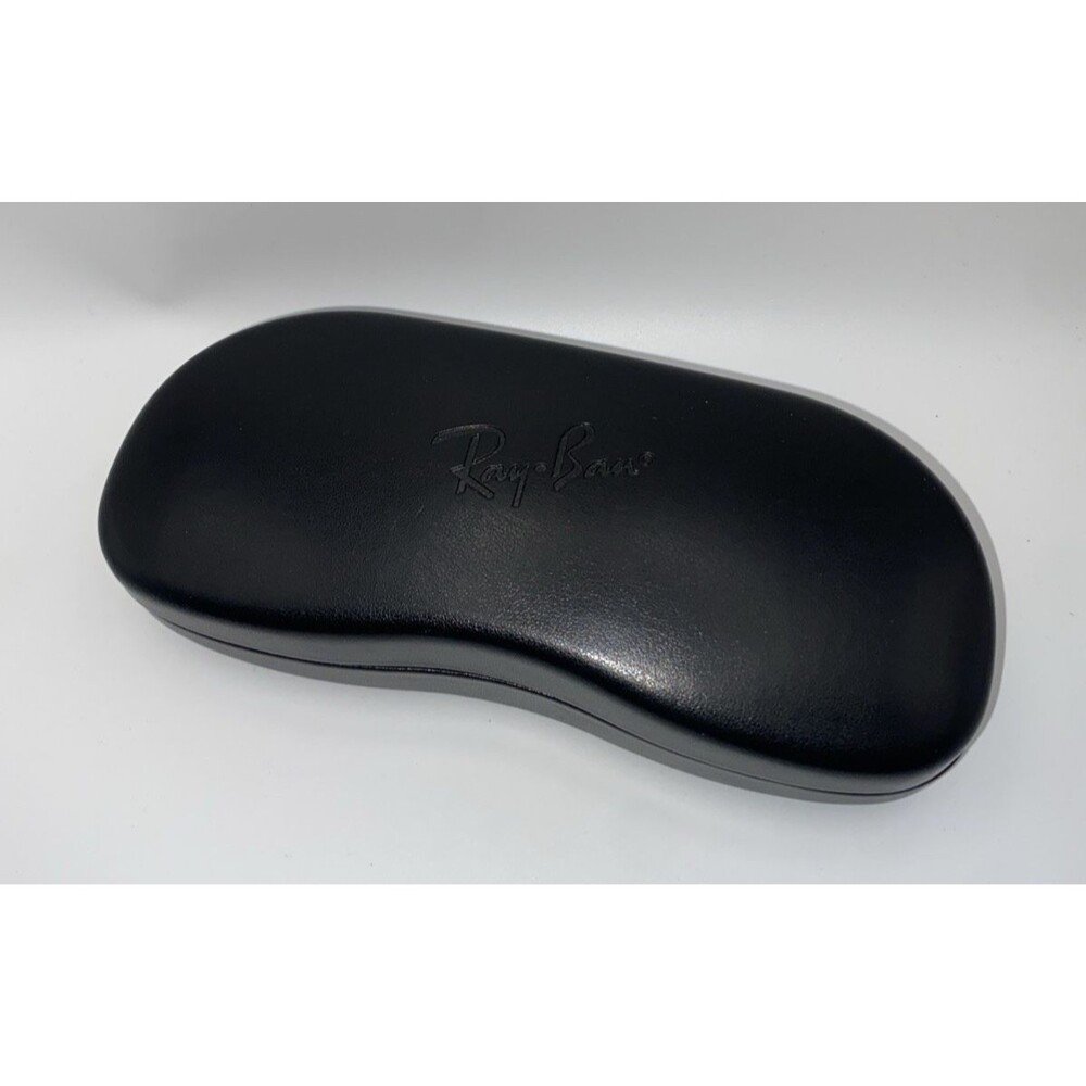 Ray Ban Clamshell Hard Case-Black Faux Leather-Eyeglasses-Sunglasses-CASE ONLY
